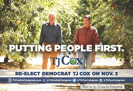 Local congressman, TJ Cox, releases 2020 mid-year report of district accomplishments